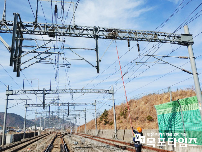 한국철도 광주전남본부, ‘까치집 검출 시스템’으로 전차선 정전사고 예방.